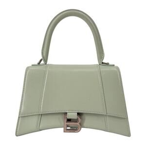 Balenciaga Hourglass Smooth Leather Top Handle Bag Mint Green Women's One Size